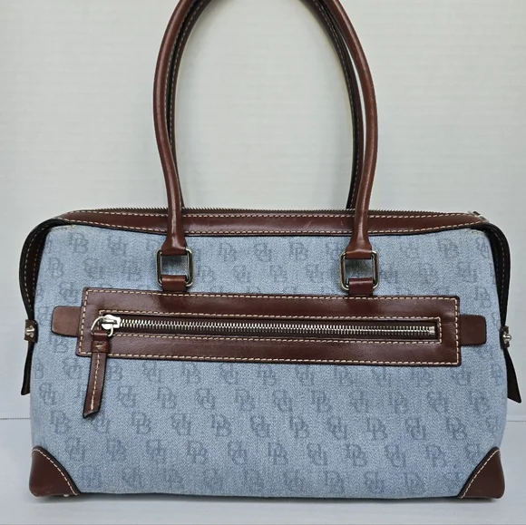 Clean! Vintage Denim Dooney & Bourke Double Pocket Tote - Picture 2 of 12